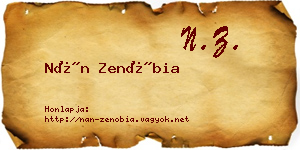 Nán Zenóbia névjegykártya